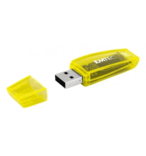 EMTEC Chiavetta USB 2.0 C410 Neon 16 GB - Set 2 Pezzi (Arancione + Giallo) ECMMD16GC410P2NEO