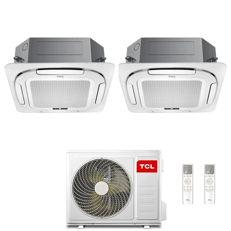 Condizionatore a Cassetta 4 Vie TCL Compact Dual Split 9+9 con MT1821 R-32 Wi-Fi Optional