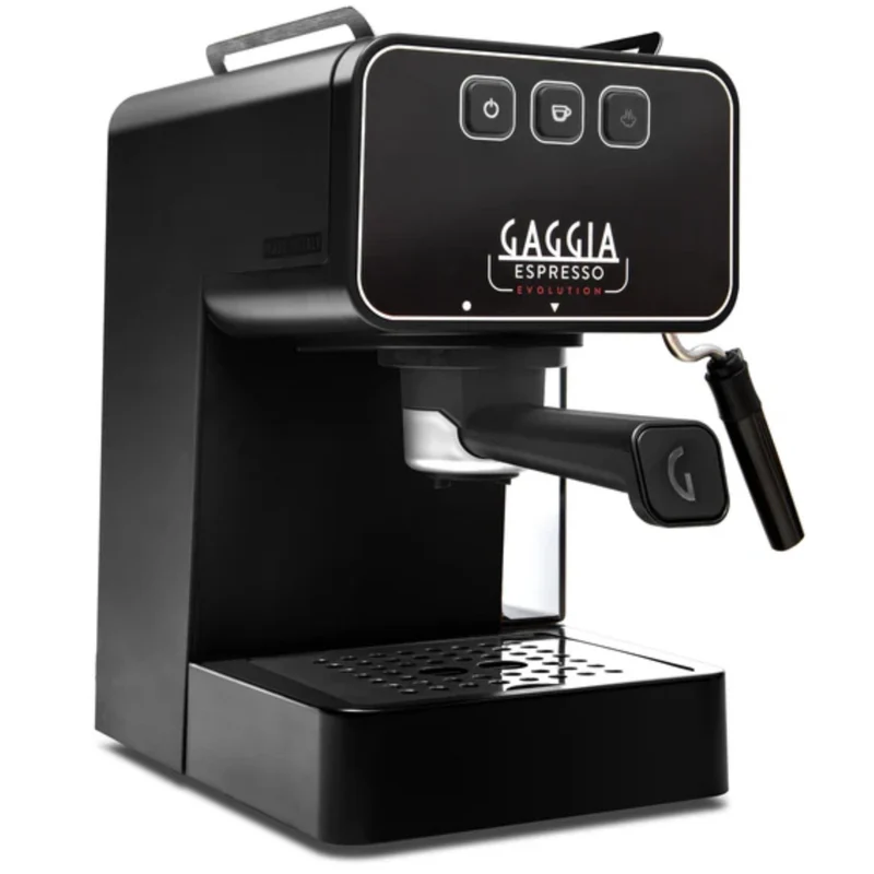 Gaggia Espresso Evolution Macchina da Caffè Manuale, Caffè Macinato e Cialde, 1900W, 15 Bar, Serbatoio 1.2L, Nero
