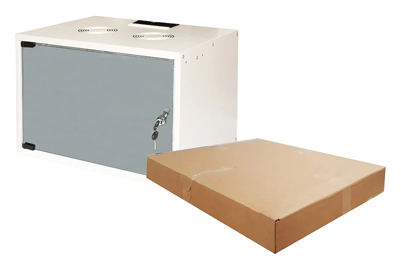 LINK Armadio Rack 19" LK1907U40E 6U da Muro Disassemblato 54x40x37 cm Grigio Porta Vetro Temperato 40 kg