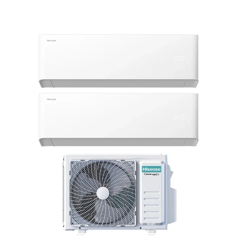 Condizionatore Dual Split Hisense UNI HB 9+12 con 2AMW42U4RGC R-32 Wi-Fi Integrato