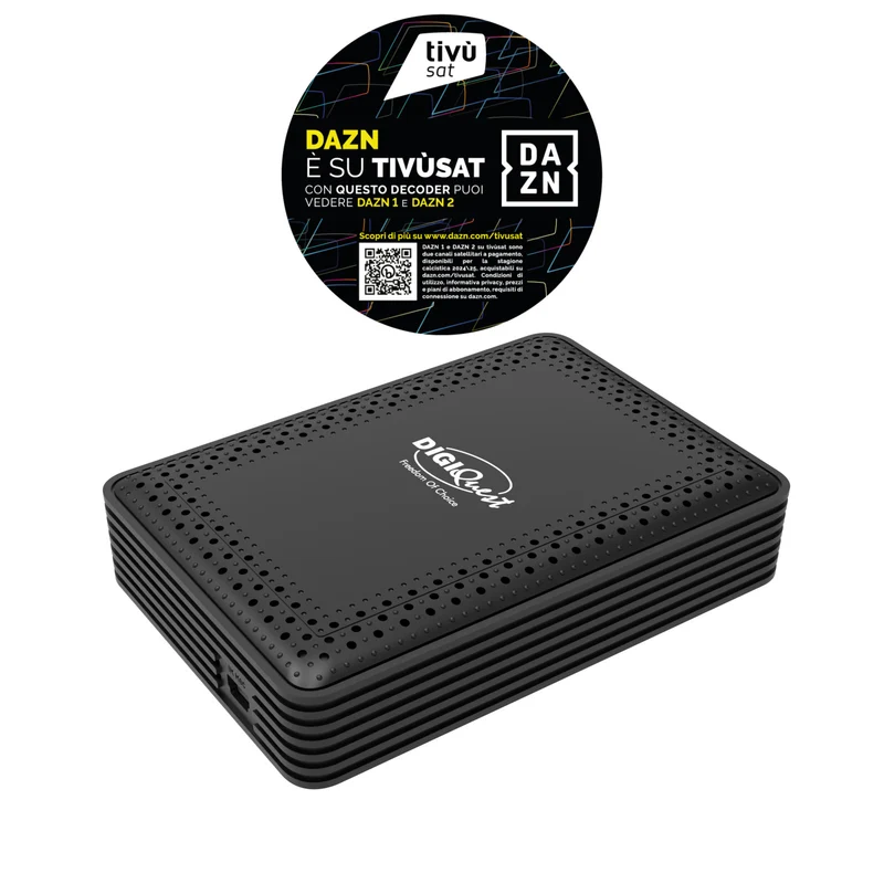 Digiquest MicroSat Retro Ricevitore satellitare Full HD DVB-S2 Wi-Fi Nero RICD1248