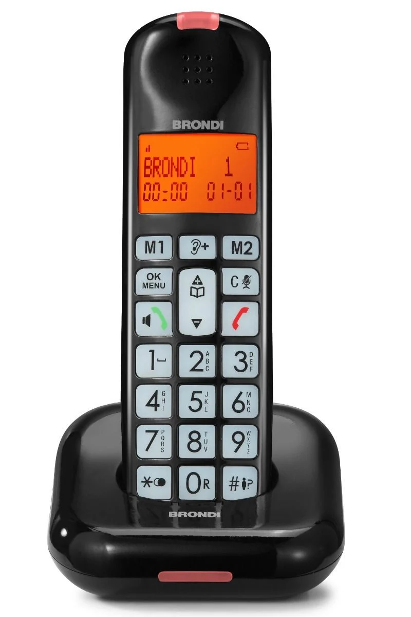 Brondi Bravo Moon Black Nero BRONDI BRAVO MOON CORDLESS SENIOR TASTI GRANDI