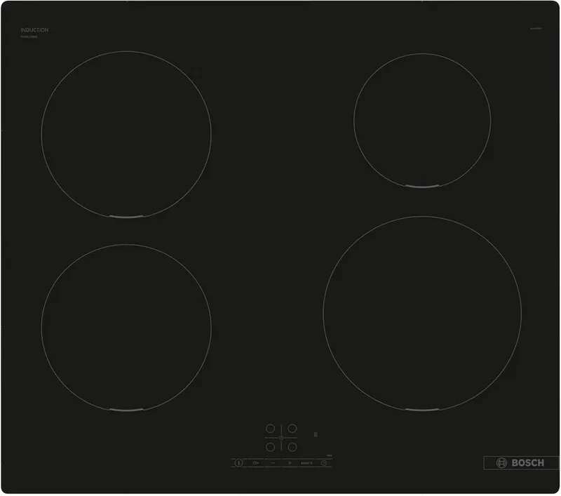 Piano Cottura A Induzione Bosch PUE611BB5J 4 Fuochi (L59,2xP52,2) Vetro Ceramica Nero
