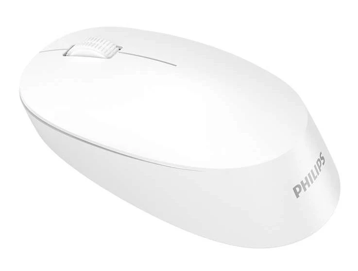 Mouse Philips 3000 SPK7307W/00 Wireless Ottico 1600 DPI Bianco per Ufficio