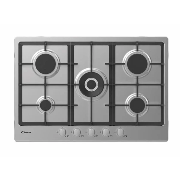 Piano Cottura A Gas Candy CHG74WX 5 Fuochi (L74,5xP51) Acciaio Inox