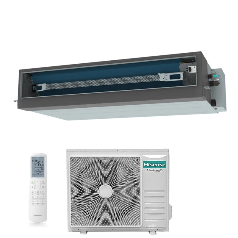 Condizionatore Hisense Canalizzato TURBO 36000 Btu AUD105UX4REH8 + AUW105U4RW8 R-32 Wi-Fi Optional con Telecomando di serie
