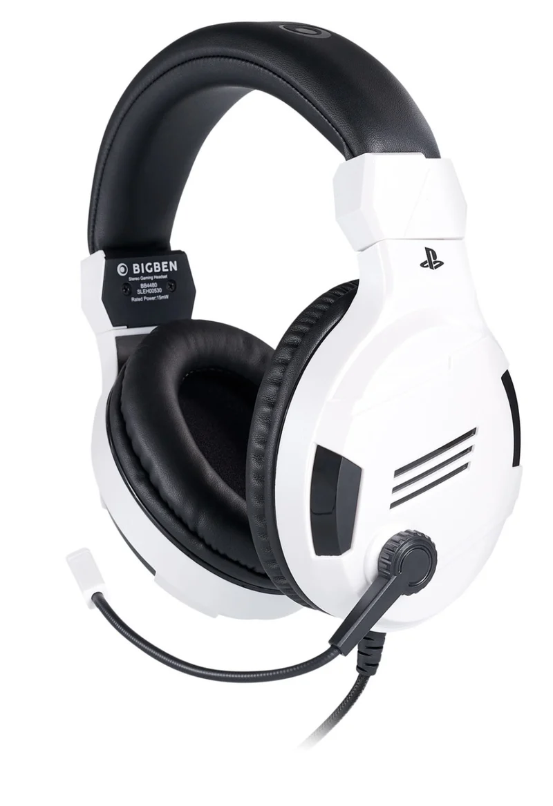 Big Ben Cuffie Gaming PS4 Cablate Over-ear Stereo con Microfono Nero e Bianco