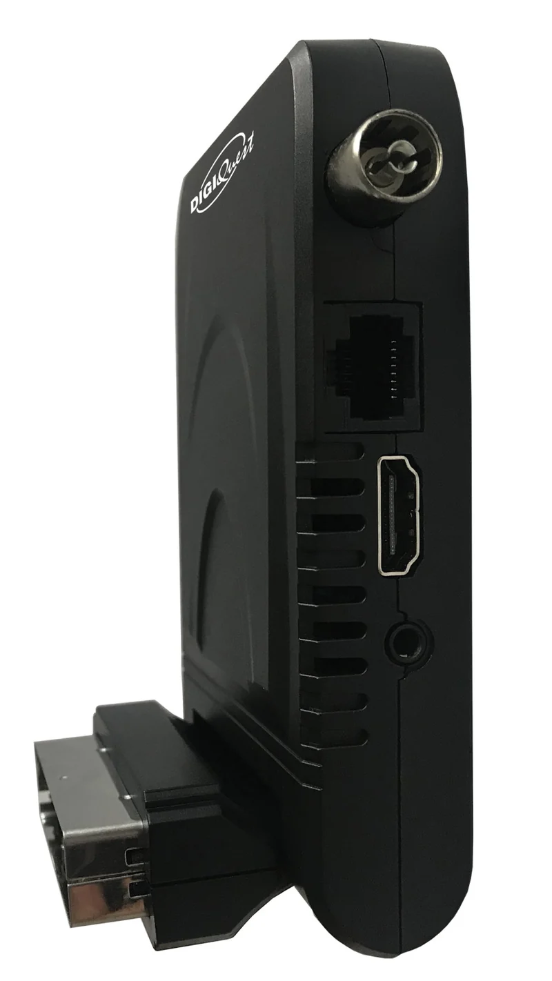 Digiquest Decoder Digitale Invisibile Full HD DVB-T2 Nero con Media Player e HDMI