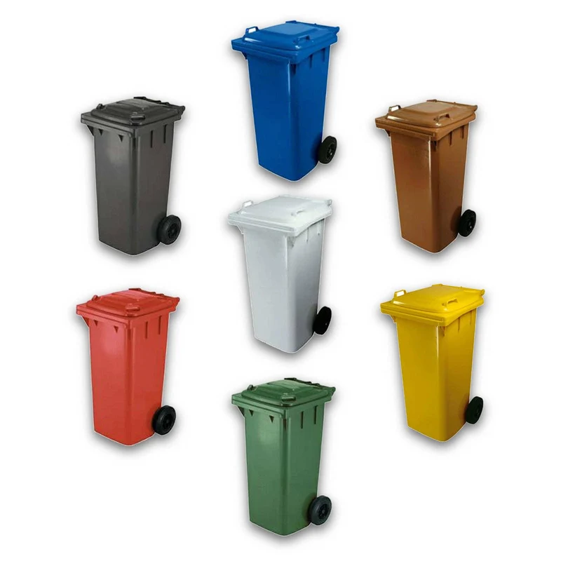 Bidone per la raccolta differenziata 240 lt - colore bianco