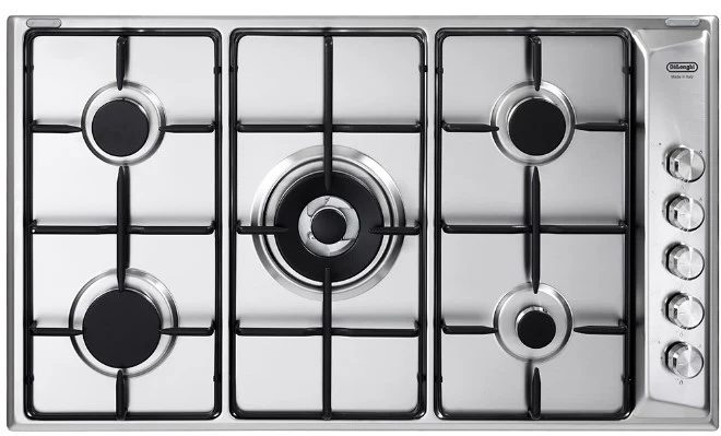 De'Longhi DLI59DD Piano Cottura a Gas 5 Fornelli 90cm Acciaio Inox da Incasso