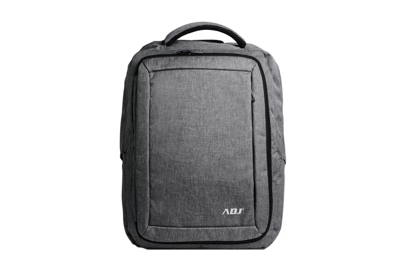 ADJ Zaino Urban per Notebook 13.3-15.6" con Attacco Trolley, Zip Nascosta e Cavo USB Integrato - Grigio