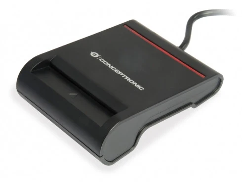 Conceptronic Lettore di schede Smart ID USB 2.0 Nero Compatibile Windows e Mac ISO7816
