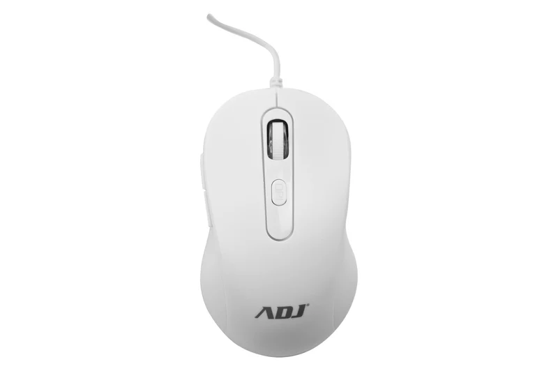 ADJ Mouse USB Ottico 6D Evo Pure 1000 DPI 6 Tasti Plug & Play Bianco