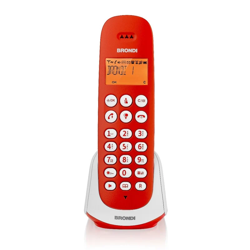 Brondi Adara Telefono DECT Rosso Bianco Vivavoce