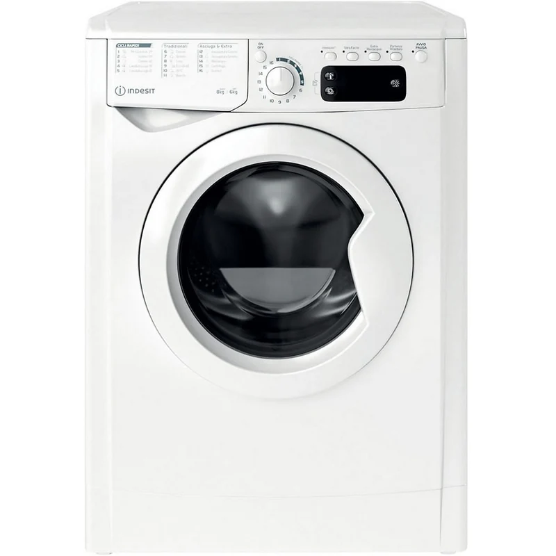 Lavasciuga Indesit EWDE861483WITN 8 Kg (Lavaggio) 6 Kg (Asciugatura) 1400 Giri (A89xL64,5xP59) Bianco