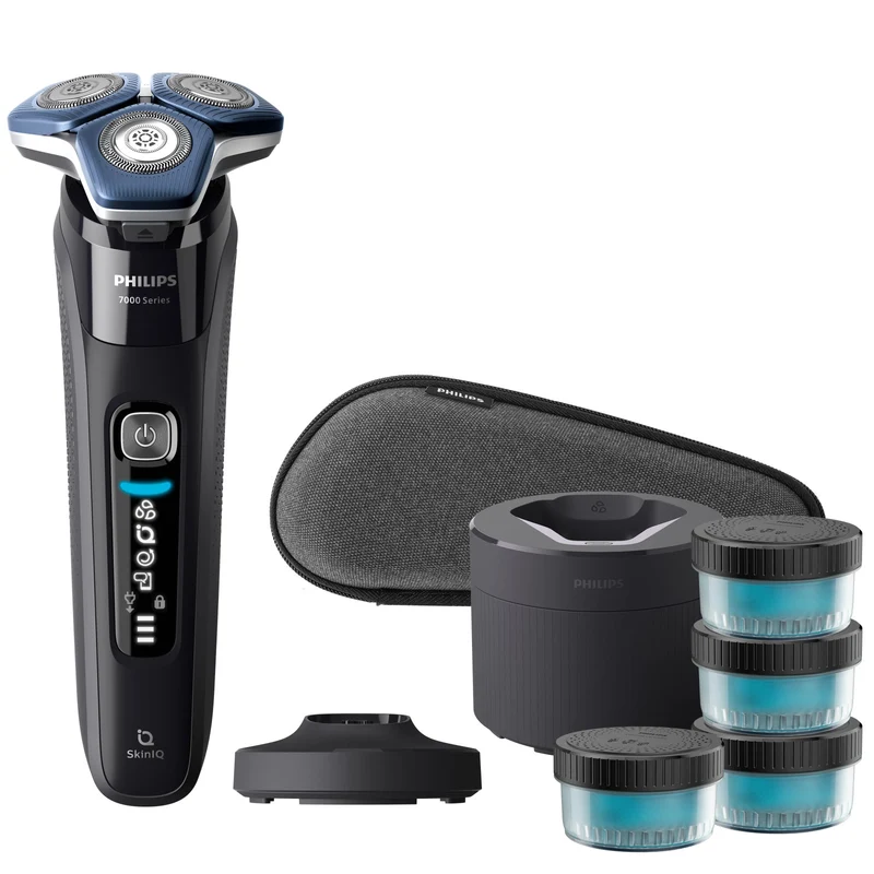 Philips Rasoio Elettrico Series 7000 S7886/63 Wet & Dry Nero 3 Testine 60min