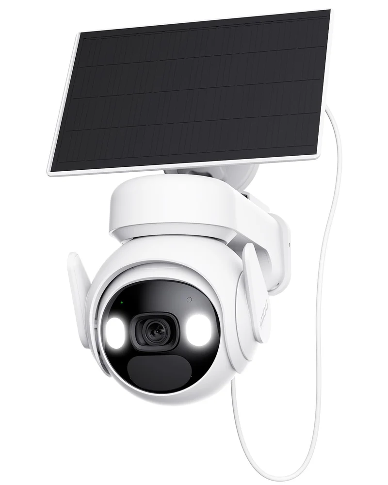 Imou Telecamera di Sorveglianza IP Cell PT Kit con Pannello Solare 3MP 2K, Wi-Fi, Pan/Tilt 360°, Visione Notturna 20m, IP66, Batteria, Audio Bidirezionale