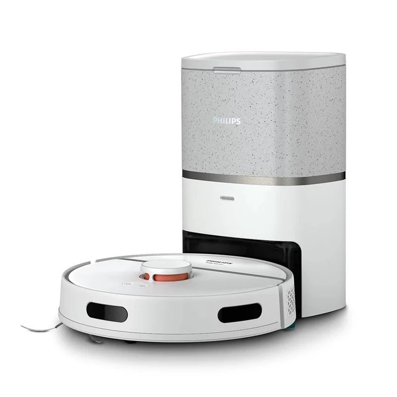 Philips HomeRun Robot Aspirapolvere e Lavapavimenti 3000 Series Aqua XU3110/02 4000 Pa, 230 min, Stazione di Svuotamento Automatico