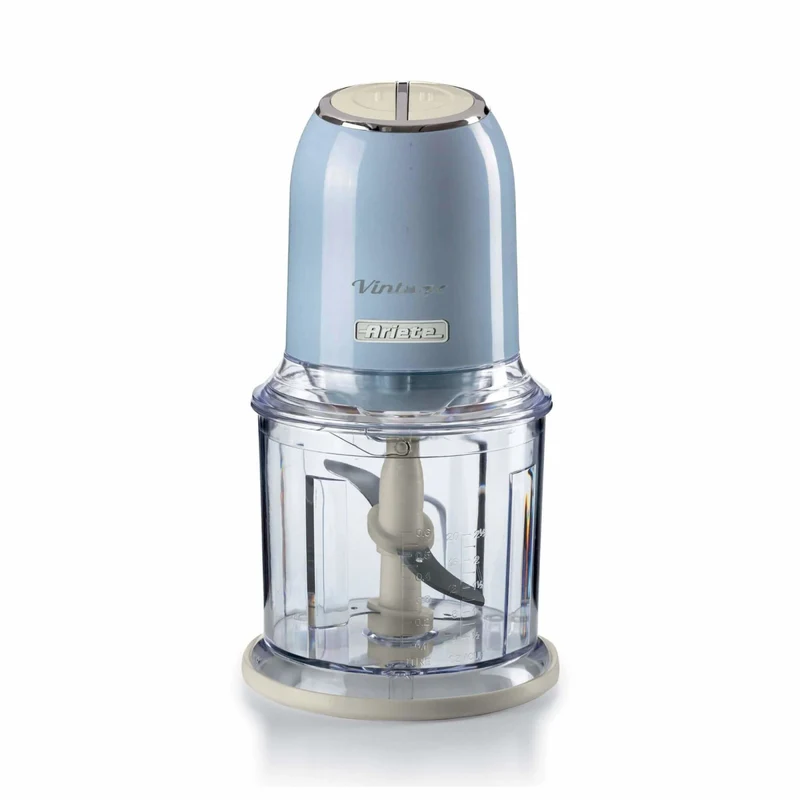 Ariete Vintage 438 Tritatutto Celeste: 400W, 2 Velocità, 4 Lame Acciaio Inox