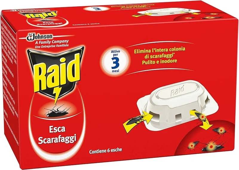 Raid esca per scarafaggi confezione 6 esche — Johnson