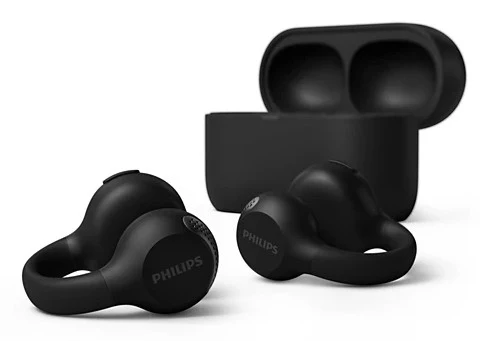 Philips Auricolari True Wireless TAQ2000BK Open-Ear Nero 28h Bluetooth Serie 2000