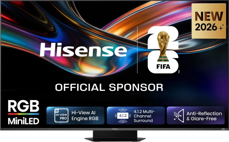 Hisense Smart TV 85UR9S 85" RGB Mini LED 4K Ultra HD 180Hz, Dolby Vision IQ, HDR10+, VIDAA, Wi-Fi, Grigio