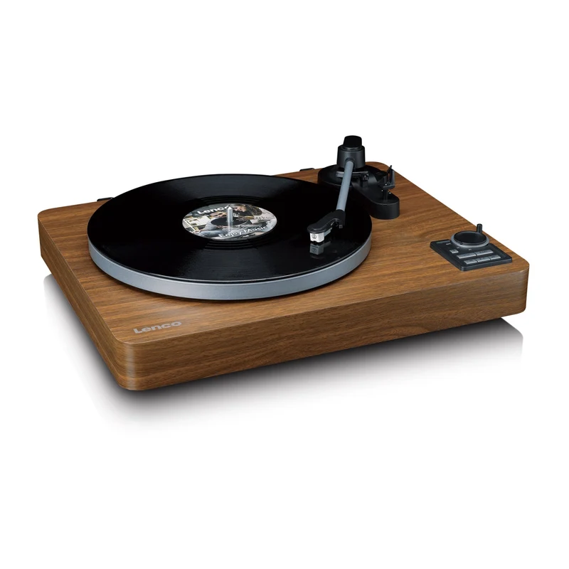 Lenco LBTA-165WD Giradischi Automatico Bluetooth 5.3 Legno con Testina AT3600L
