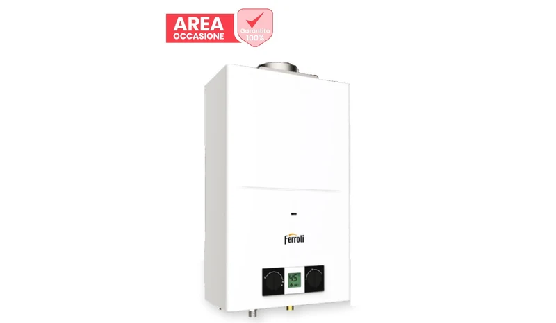 AREA OCCASIONI Scaldabagno a Gas Ferroli PEGASO ECO 14 GCC1PKAA camera aperta low NOx Metano