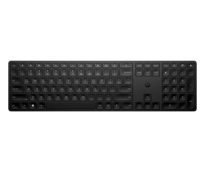 HP Tastiera 455 Wireless Programmabile Full-size Nero con Tastierino Numerico