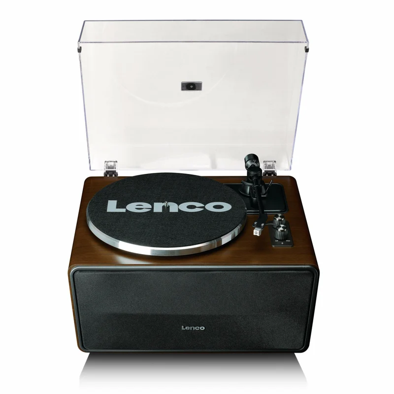 Lenco LS-470WA Giradischi Bluetooth Nero a Cinghia 2 Velocità 4 Altoparlanti 70W