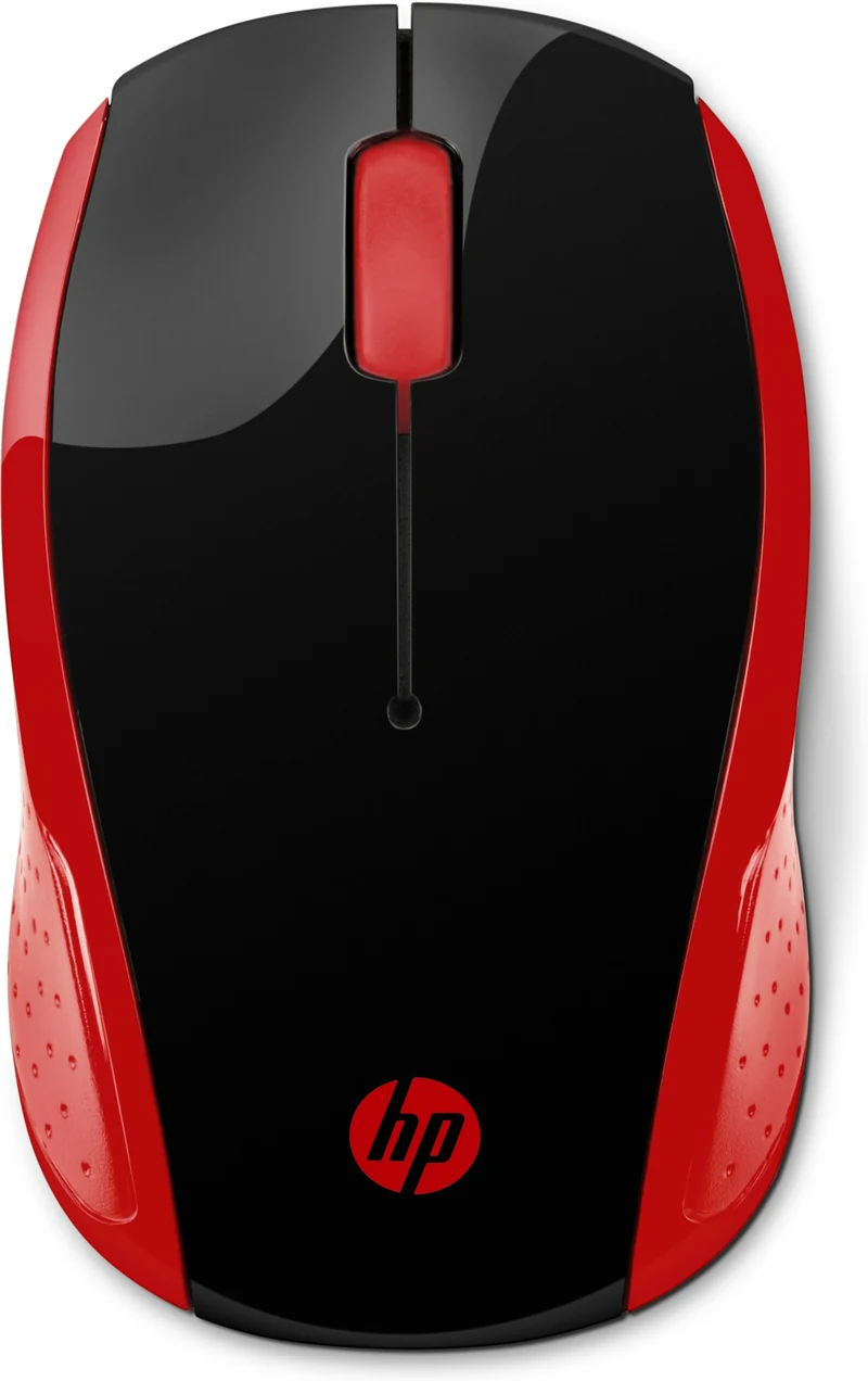 HP Mouse Wireless 200 2HU82AA Ambidestro Ottico 1000 DPI Rosso per PC e Mac