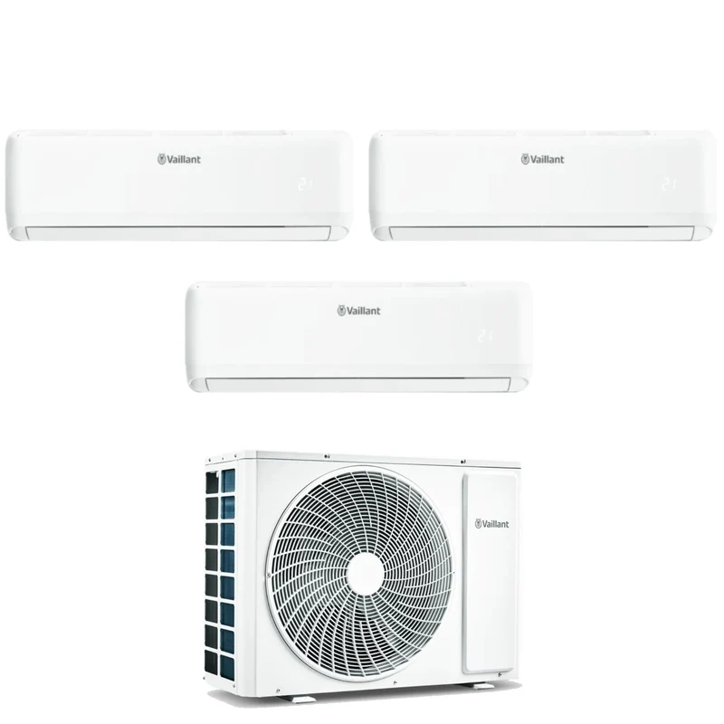 Climatizzatore Condizionatore Vaillant Trial Split Inverter serie CLIMAVAIR PRO 7+7+18 con VAM1-070A3NO R-32 Wi-Fi Integrato 7000+7000+18000