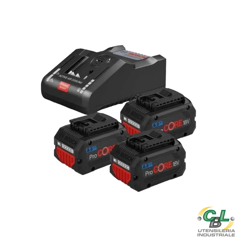 BOSCH BATTERIE PROCORE 18V 3x8.0AH + GAL 18-160 C PROFESSIONAL