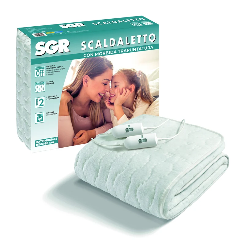 Imetec 16804 Scaldaletto Elettrico Singolo 55W Bianco 150x160cm Coperta Riscaldante