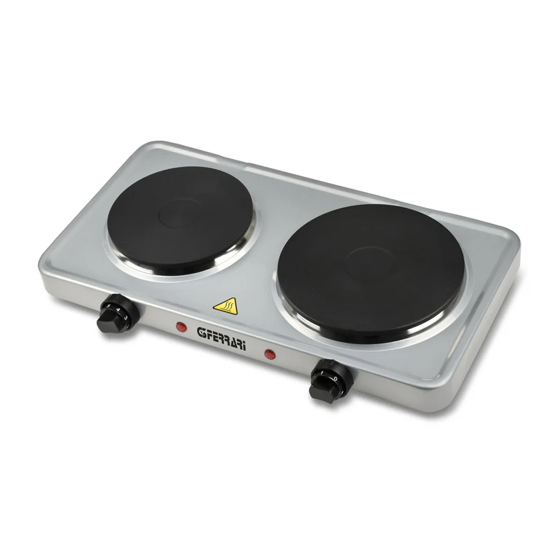 G3 Ferrari Caldòs Piano cottura elettrico 2 fornelli acciaio inox piastra sigillata
