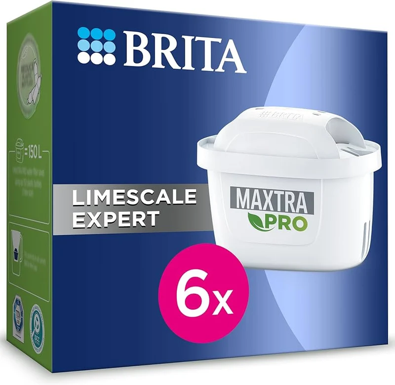 BRITA Maxtra Pro Filtro Acqua Anticalcare per Caraffe, 2 Pezzi, Maglia Ultrafinissima