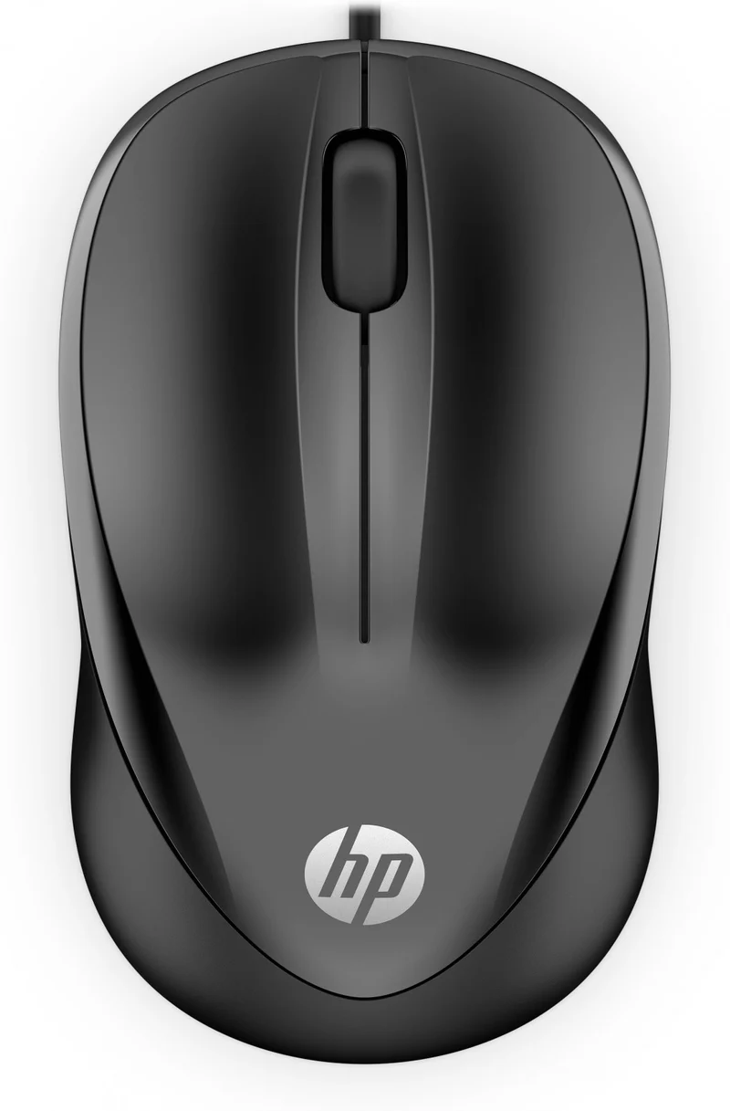 HP Mouse Cablato 1000 4QM14AA USB 1200 DPI Nero Ambidestro