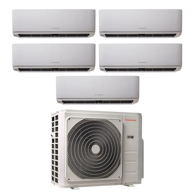 Climatizzatore Condizionatore Immergas Penta Split Inverter serie THOR 9+9+9+9+18 con MULTI 42-5 R-32 Wi-Fi Optional 9000+9000+9000+9000+18000