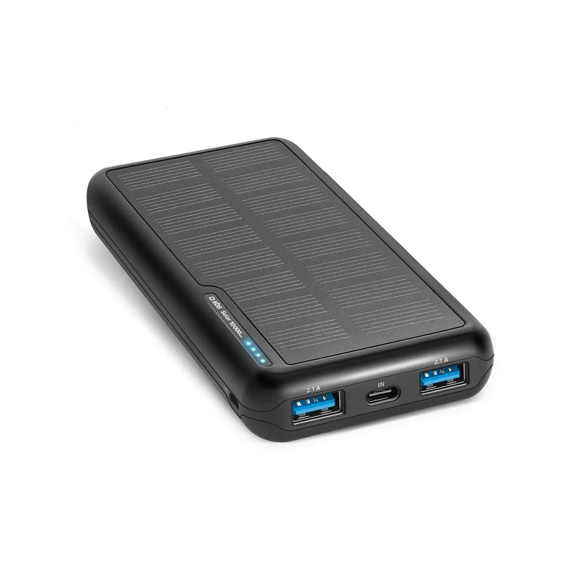 SBS Power Bank 10000mAh Nero TTBB10000SK Ricarica Solare 2 USB Compatibilità Universale