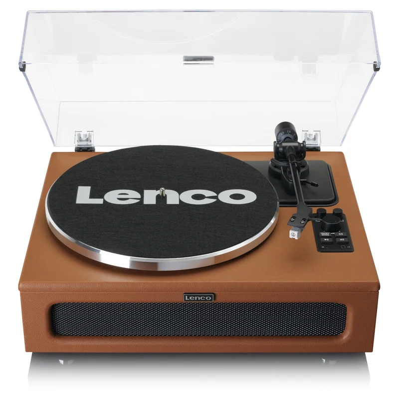 Lenco LS-430BN Giradischi Manuale Bluetooth Marrone 50W con Altoparlanti Integrati