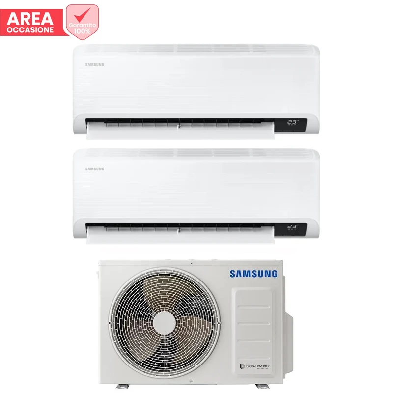 AREA OCCASIONI Climatizzatore Condizionatore Samsung Dual Split Inverter Serie CEBU 9+12 con AJ050TXJ2KG R-32 Wi-Fi Integrato 9000+12000