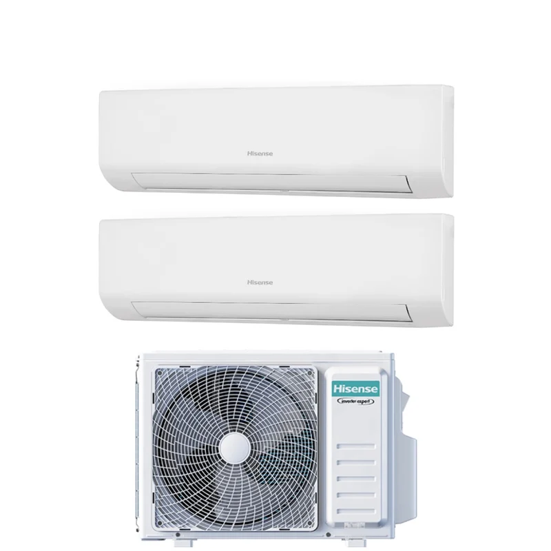 Climatizzatore Condizionatore Hisense Dual Split Inverter serie ENERGY ULTRA 9+12 con 2AMW42U4RGC R-32 Wi-Fi Integrato 9000+12000