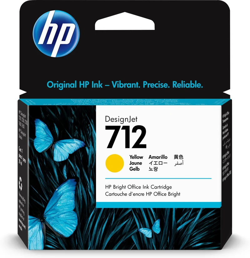 HP Cartuccia d'Inchiostro 71 Giallo Originale 29ml per DesignJet T210 T230 T250 T630 T650