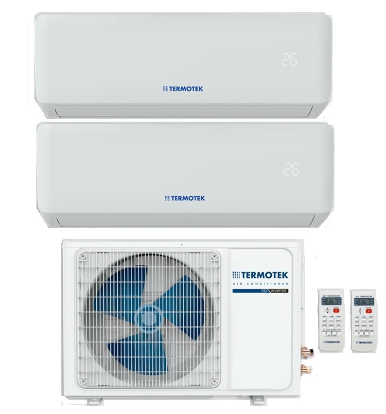 Climatizzatore Condizionatore Termotek Dual Split Inverter Airplus C 12000+12000 btu con 2C R-32 Wi-Fi Optional A++ 12+12