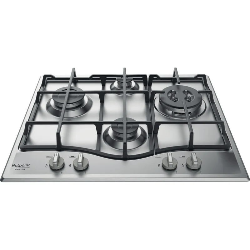 Hotpoint Piano Cottura a Gas 60cm Inox 4 Bruciatori PCN 641 T/IX/HAR