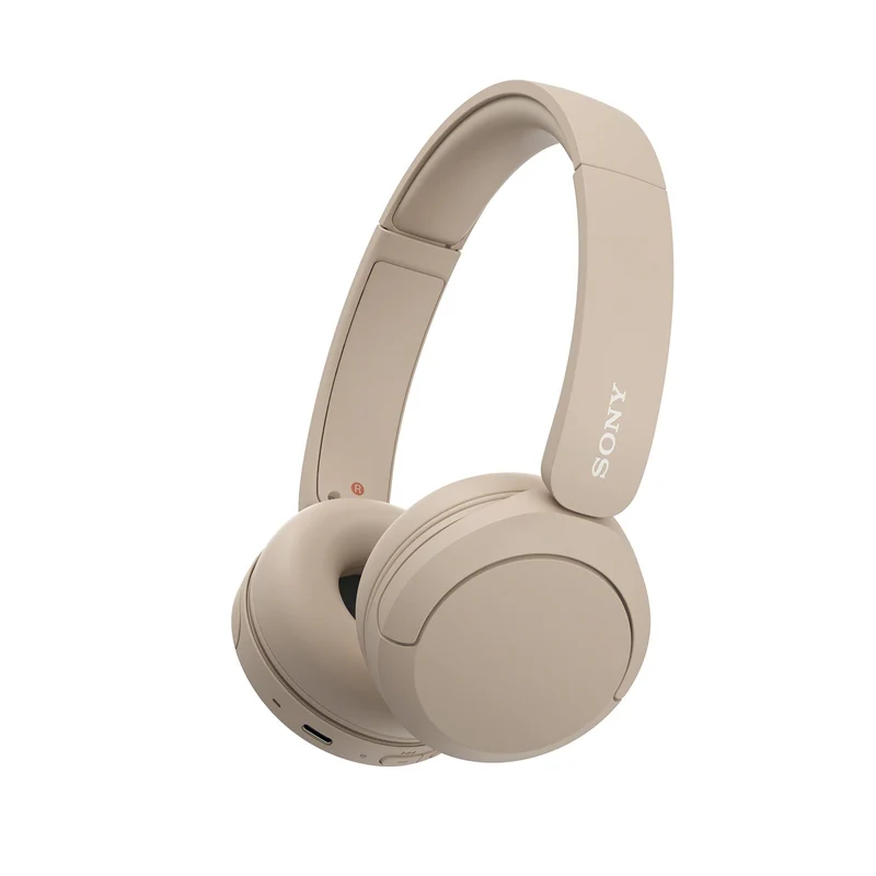 Sony WH-CH520 Cuffie Wireless Beige con Microfono e Batteria 50 Ore