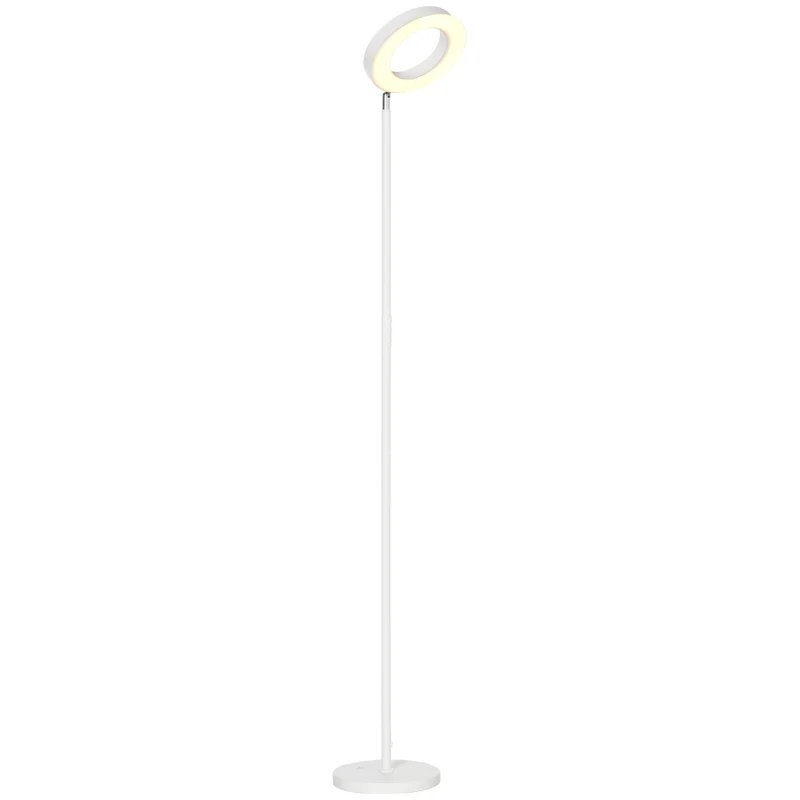 EasyComfort Lampada da Terra compatibile con Alexa e Google Home, con Luce RGB, in Acciaio, Φ25x168 cm, Bianca