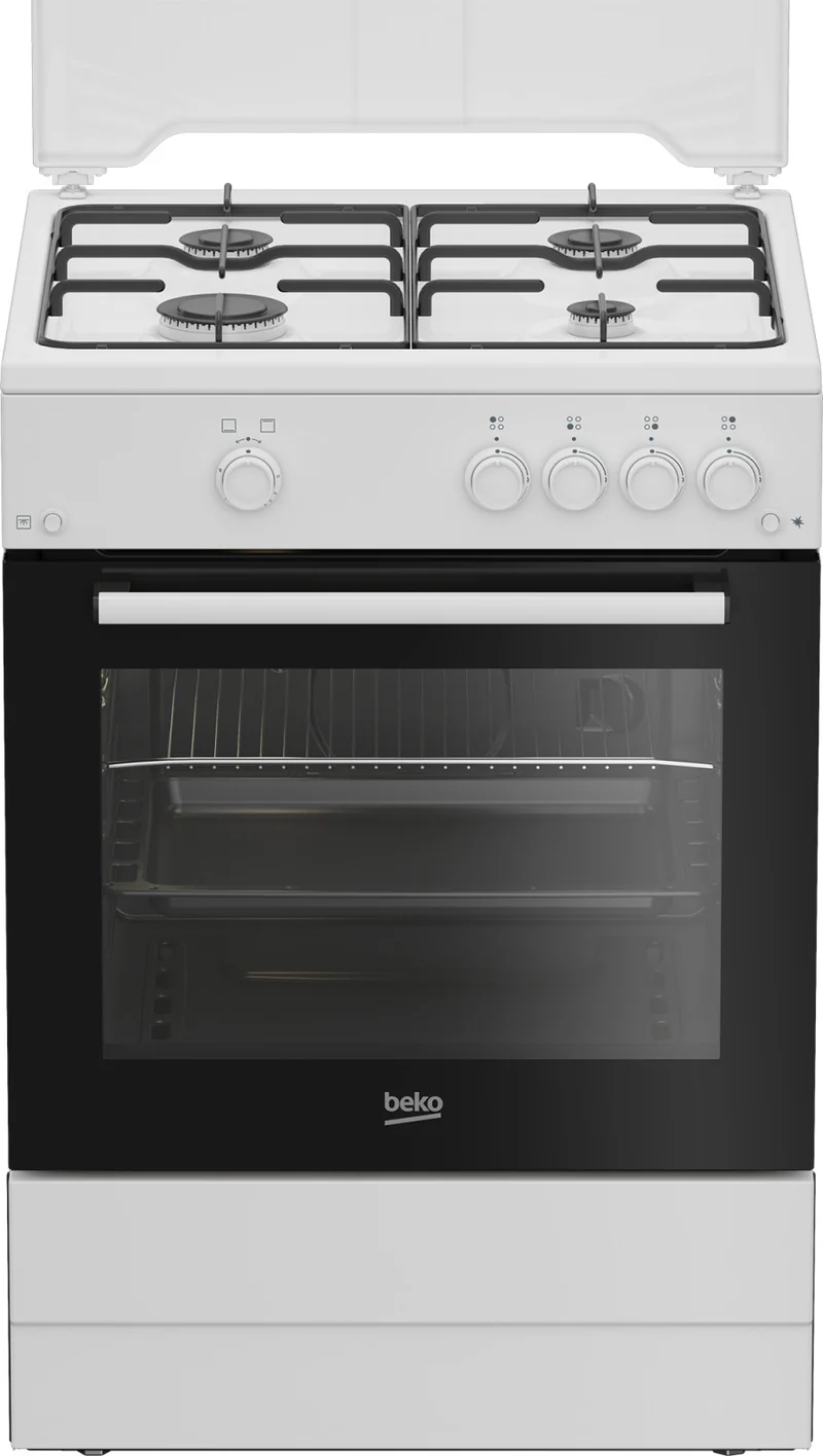 Beko FBG62010DW Cucina 60x60 cm 4 Fuochi Gas Forno Gas Grill Bianco Classe A