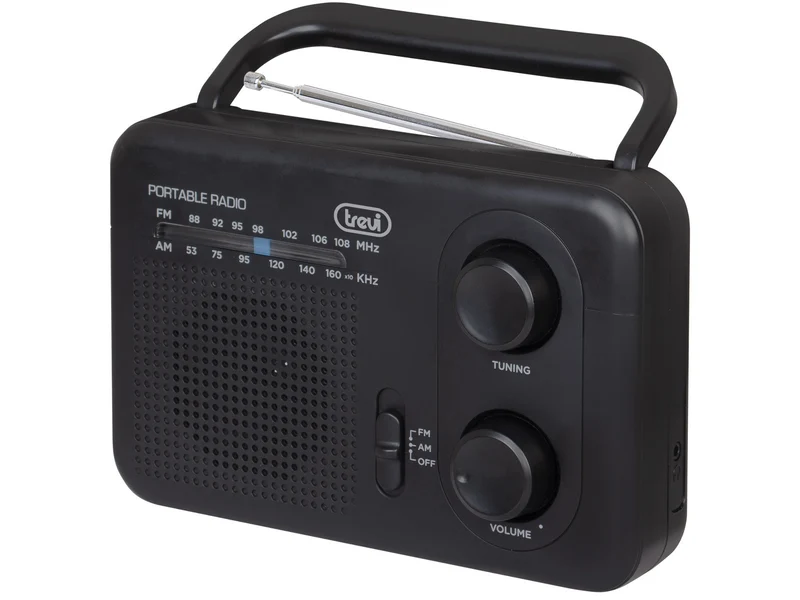 Trevi RA 7F64 Radio Portatile AM/FM Analogica Nera Alimentazione AC/Batteria